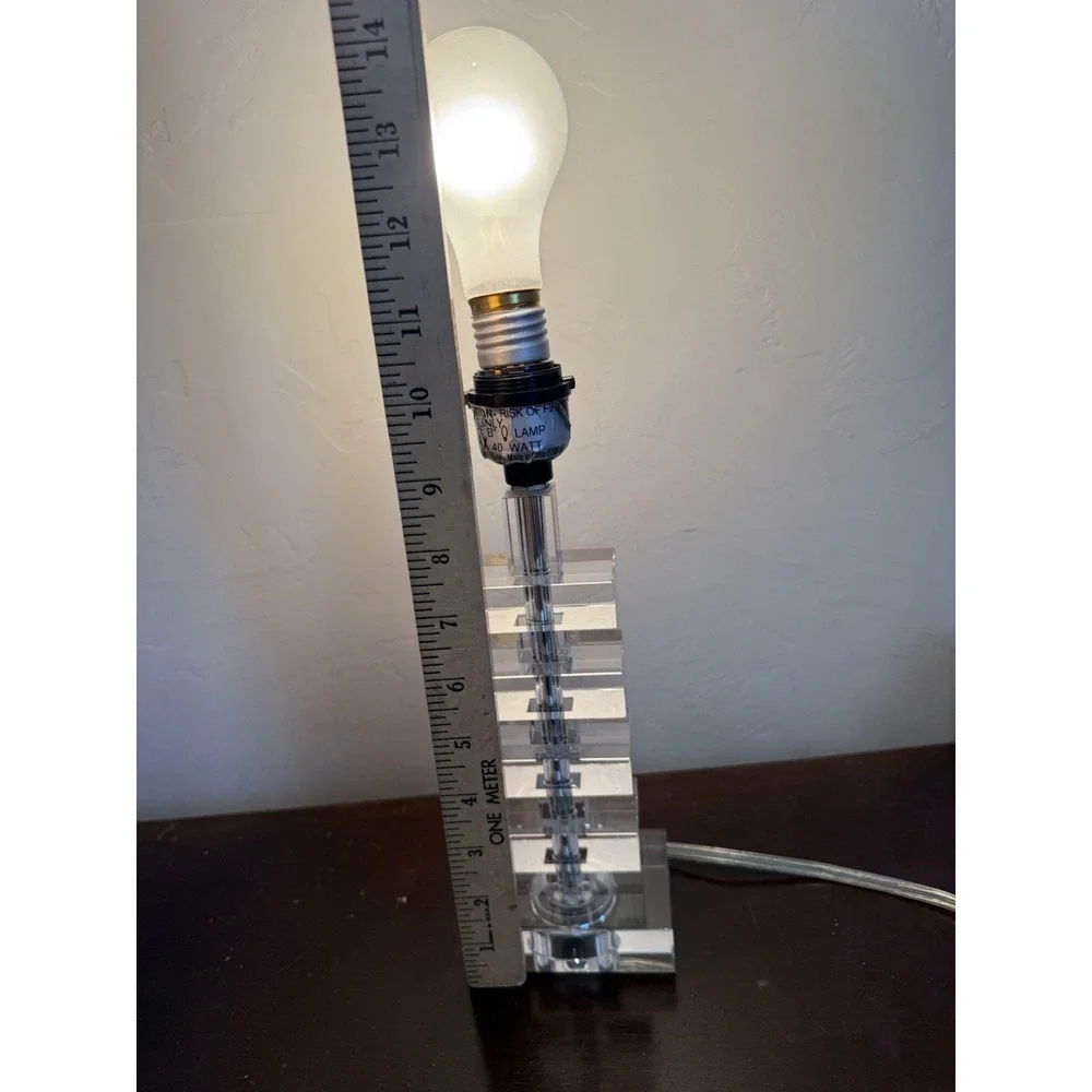 Acrylic‎ Table Office Lamp Clear geometric Cube 14